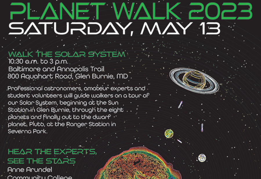 A Behance page for a poster for the Planet Walk event 2023.